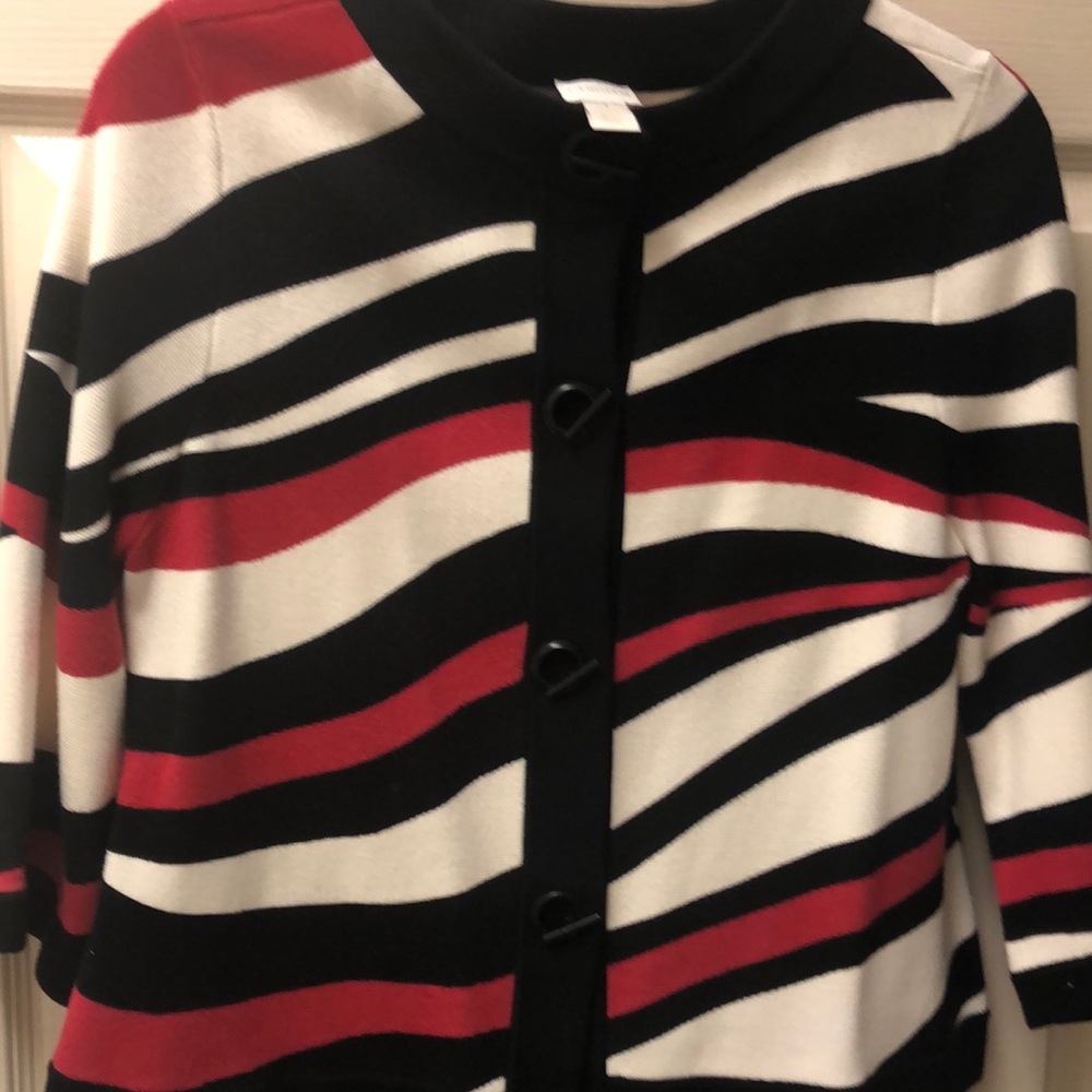 Chico’s sweater non smoking home and pet free good used condition size 1